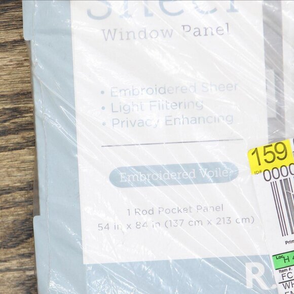 NWT Regal Home Voile Sheer Rod Pocket Single Curtain Panel White 54 x 84 - Picture 3 of 4
